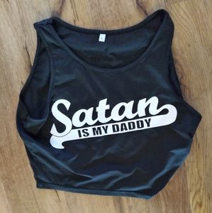 Satan is my daddy crop top
